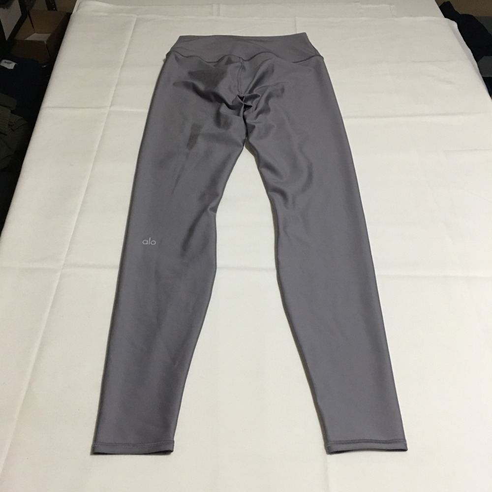 Alo Yoga Leggings Women Medium Gray High Waist Full Length Activewear